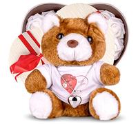LOVEMYCOCCA Collana Chiama Angeli Gravidanza Cuore con Orsacchiotto Peluche, Confezione Regalo Cuore con Rose, Collana Lunga Richiamo degli Angeli Idee Regalo Amica Speciale