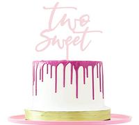 LOVENJOY Due dolci topper per torta 2° compleanno per ragazza carina, in acrilico oro rosa, confezione regalo