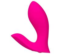Lovense Flexer - vibratore per mutandine 2in1 controllato via app con stimolazione del punto G e del clitoride (rosa)