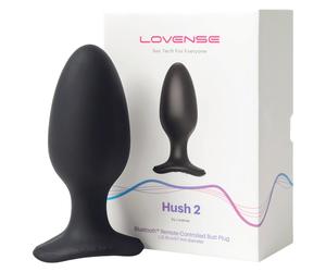 LOVENSE Hush 2 L - piccolo vibratore anale ricaricabile (57 mm) - nero