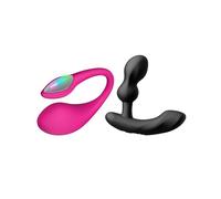 LOVENSE Lush 4 Vibrazione del punto G telecomandata per donne, LOVENSE Edge 2 Massaggiatore Prostatico Vibrante Regolabile Bluetooth App Control,
