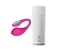 LOVENSE Max 2 Masturbatore Automatico Uomo con App Bluetooth+LOVENSE Lush 4 Vibratore Punto G Telecomandato per Donne con LED, Vibratore a Distanza per Coppie
