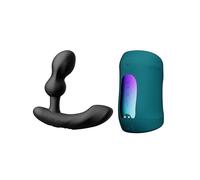 LOVENSE Pack Uomo : Masturbatore Automatico Gush 2 (Oscillazione e Anello) + Massaggiatore Prostatico Regolabile Edge 2 - Sex Toys Connessi