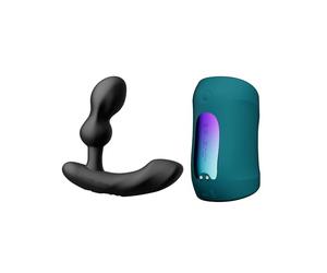 LOVENSE Pack Uomo : Masturbatore Automatico Gush 2 (Oscillazione e Anello) + Massaggiatore Prostatico Regolabile Edge 2 - Sex Toys Connessi