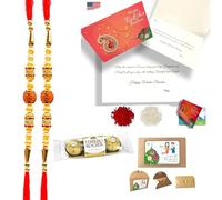 LoveNspire Rakhi per fratello Rudraksh Rakhi Raksha Bandhan regalo per tuo fratello tradizionale Ferrero Rocher/Ghirardelli/Kitkat Rakhi Braccialetto regalo per fratello, sorella Bhabhi