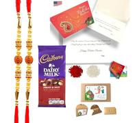 LOVENSPIRE Rakhi per fratello Rudraksh Rakhi Raksha Bandhan regalo per tuo fratello tradizionale Ferrero Rocher/Ghirardelli/Kitkat Rakhi Braccialetto regalo per fratello, sorella Bhabhi