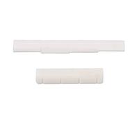 Lovermusic Ponte in osso bianco per ukulele, sella e dado per ponte ukulele, accessori per chitarra fai da te