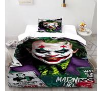 LOVEROGD Carte Joker Set Copripiumino 2 Pezzi Con Stampa 3D Gothic Theme Copripiumino Con 1 Federe Con Federe in Microfibra Ultra Morbida Single（135x200cm）