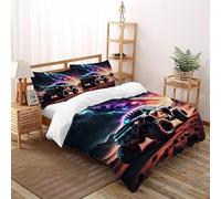 LOVEROGD Monster truck Set Di Biancheria Da Letto Per 3 Pezzi Con Stampa 3D Sports Theme Copripiumino Con 2 Federe Con Federe in Microfibra Ultra Morbida Super King（260x220cm）