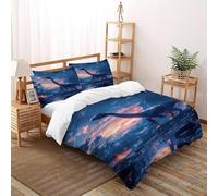 LOVEROGD Notte dei Dinosauri Set Di Biancheria Da Letto Per 3 Pezzi Con Stampa 3D Glow PreHistDinoWood Copripiumino Con 2 Federe Con Federe in Microfibra Ultra Morbida Super King（260x220cm）