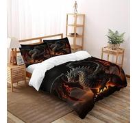 LOVEROGD Wings Majestic Set Copripiumino 3 Pezzi Con Stampa 3D Temi animali Fauna selvatica Copripiumino Con 2 Federe Con Federe in Microfibra Ultra Morbida Super King（260x220cm）