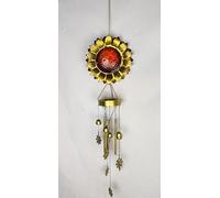 LOVERUIS Campanelli a vento solare con girasole, luci solari per esterni con campanelli a vento, regali di girasole per donne, mamma, nonna, decorazione da giardino per patio, cortile, sentiero