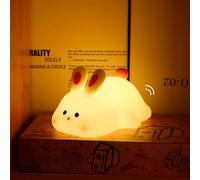 LOVERUIS Luce Notturna Bambini Kawaii Lampada Gatto Lampada Bambini Notturna Cameretta Bambina Ornamentale Regalo Bambina Silicone Morbido Batteria a 7 Colori Gattino Lampada (Giapponese)