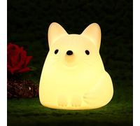 LOVERUIS Luce notturna per bambini, timer da 1/3 ora, dimmerabile, lampada da notte colorata, idea regalo per bambina, decorazione pasquale per camera da letto (volpe)