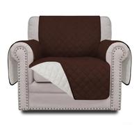 Loveseat Copertura per mobili impermeabile e reversibile con cinghie elastiche sicure e spessa microfibra trapuntata per la massima protezione (avviamento singolo)