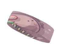 LoveSports - Fascia per il sudore con scritta in lingua inglese "Happy Valentines Kissing Day", decorazione sportiva alla moda, resistente al sudore, fascia per capelli, traspirante, traspirante