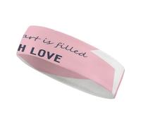 LoveSports - Fascia per il sudore con scritta in lingua inglese "Happy Valentines Kissing Day", decorazione sportiva alla moda, resistente al sudore, fascia per capelli, traspirante, traspirante