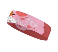 LoveSports - Fascia per il sudore con scritta in lingua inglese "Happy Valentines Kissing Day", decorazione sportiva alla moda, resistente al sudore, fascia per capelli, traspirante, traspirante