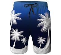 Loveternal Costumi Uomo Pantaloncini da Spiaggia Sportivi da Uomo Pantaloncini da Allenamento a Pallacanestro Stampati Hawaii Beach Shorts con Tasche Laterali XL
