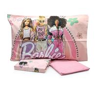 LOVETESSILE Completo Letto Disney Barbie Una Piazza, Per Letto Singolo, in Cotone per Bambini set coperte letto singolo 150x280cm : Regalale un Sonno da Principessa!