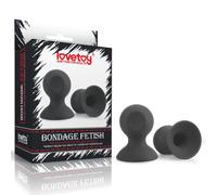 LoveToy Bondage Fetish Silicone Comfort Nipple Suckers Black