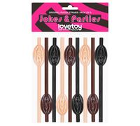 Lovetoy - cannucce con vulva (naturale-marrone-nero)