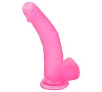 Lovetoy Jelly Studs - dildo realistico con base - 20cm (rosa)