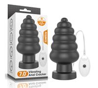 LoveToy King Sized Vibrating Anal Cracker 7" Black