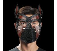 LoveToy Rebellion Reign Howl Pup Mask Black-Brown