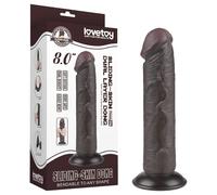 LoveToy Sliding Skin Dual Layer Dong 8" Black