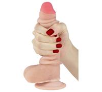 Dildo Pelle Sfogliabile con Ventosa - Bistrato 18cm (Naturale)