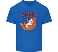 Lovetshirts Corgi Anatomy Uomo T-Shirt in Cotone a Maniche Corte Girocollo