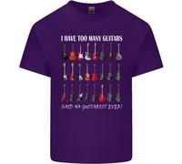 Lovetshirts I Have Too Many Guitars Chitarra Uomo T-Shirt Cotone Manica Corta