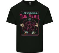 Lovetshirts Lets Summon the Devil Ouija Demons Maglietta Uomo in Cotone