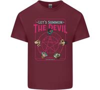 Lovetshirts Lets Summon the Devil Ouija Demons Maglietta Uomo in Cotone