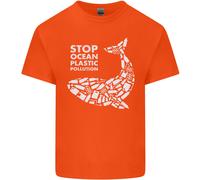 Lovetshirts Stop Ocean Plastic Pollution T-Shirt Uomo Cotone Girocollo
