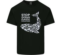 Lovetshirts Stop Ocean Plastic Pollution T-Shirt Uomo Cotone Girocollo