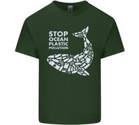 Lovetshirts Stop Ocean Plastic Pollution T-Shirt Uomo Cotone Girocollo