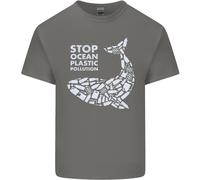 Lovetshirts Stop Ocean Plastic Pollution T-Shirt Uomo Cotone Girocollo
