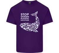 Lovetshirts Stop Ocean Plastic Pollution T-Shirt Uomo Cotone Girocollo