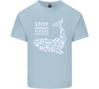 Lovetshirts Stop Ocean Plastic Pollution T-Shirt Uomo Cotone Girocollo