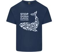 Lovetshirts Stop Ocean Plastic Pollution T-Shirt Uomo Cotone Girocollo