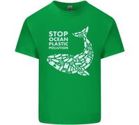 Lovetshirts Stop Ocean Plastic Pollution T-Shirt Uomo Cotone Girocollo