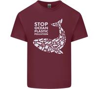 Lovetshirts Stop Ocean Plastic Pollution T-Shirt Uomo Cotone Girocollo