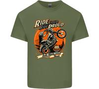 Lovetshirts T-Shirt Uomo Cotone Stampata Ride Loud Ride Proud