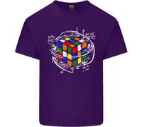 Lovetshirts Uomo T-Shirt Cotone Manica Corta Con Stampa Enigma Nera Blu