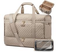 LOVEVOOK Borsa da viaggio da donna, impermeabile, borsa per bagaglio a mano, grande da viaggio, borsa per clinica, nascita, ospedale, borsa sportiva per aereo, viaggi, sport, palestra, Nero + marrone