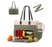 LOVEVOOK Borsa Lavoro e PC Portatile 15.6 Donna con Comparto Pranzo | Elegante borsa a mano, molti comparti, modello shopper, porta vivande termico, capiente, a spalla, per ufficio, università