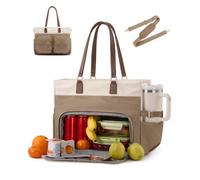 LOVEVOOK Borsa Lavoro e PC Portatile 15.6 Donna con Comparto Pranzo | Elegante borsa a mano, molti comparti, modello shopper, porta vivande termico, capiente, a spalla, per ufficio, università