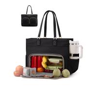 LOVEVOOK Borsa Lavoro e PC Portatile 15.6 Donna con Comparto Pranzo | Elegante borsa a mano, molti comparti, modello shopper, porta vivande termico, capiente, a spalla, per ufficio, università